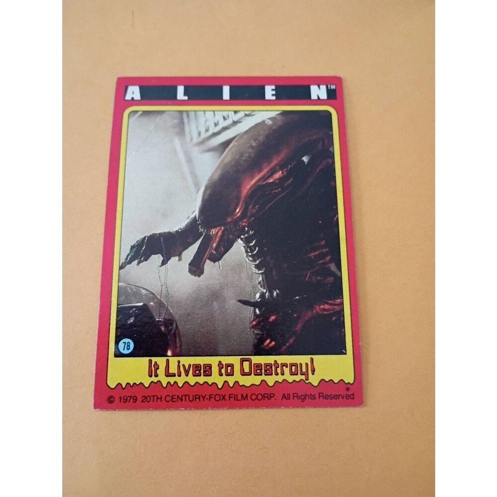 Vintage Collectible 1979 Alien Trading Card #78 20th Century Fox Raw Ungraded